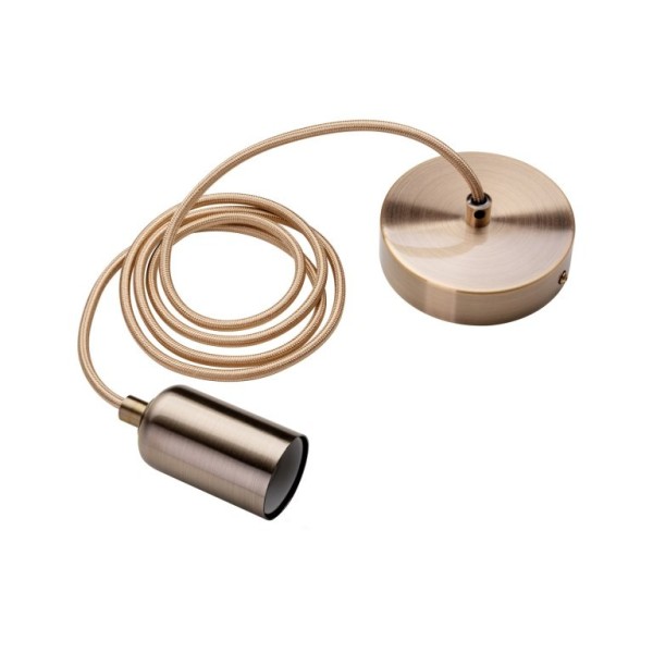 Wiva 31501151 Metall-Hängeleuchte E27 gebürstetes Kupfer